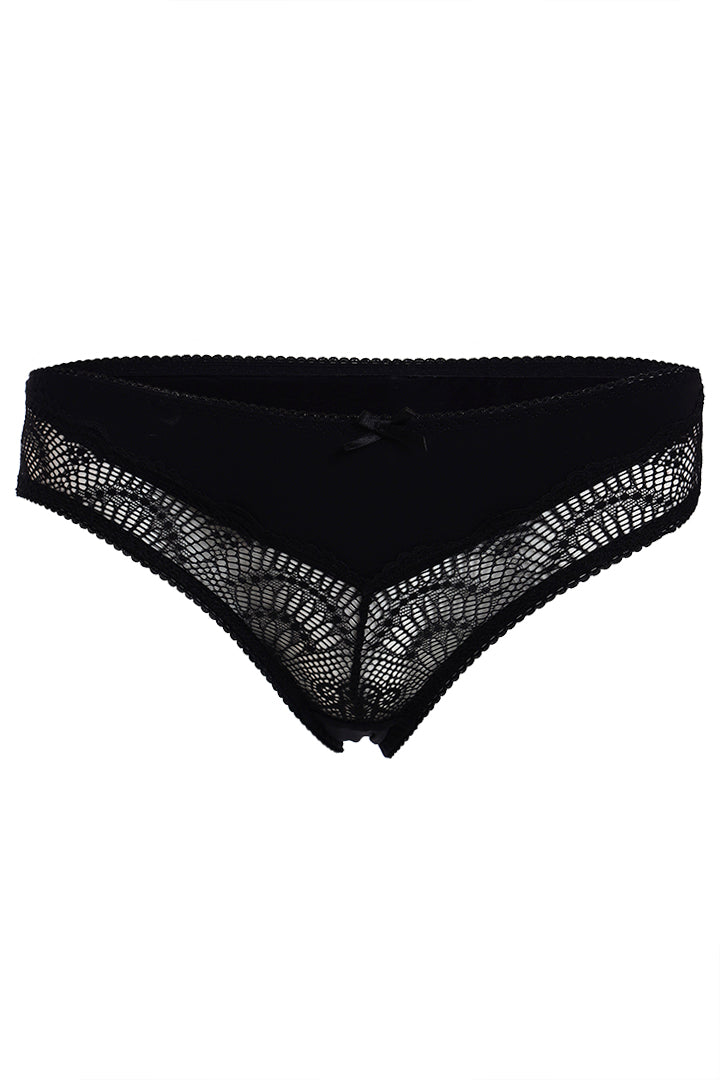 AXTZH Sheer Lace Edge Panty AP9001-BLACK