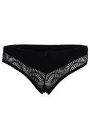 AXTZH Sheer Lace Edge Panty AP9001-BLACK