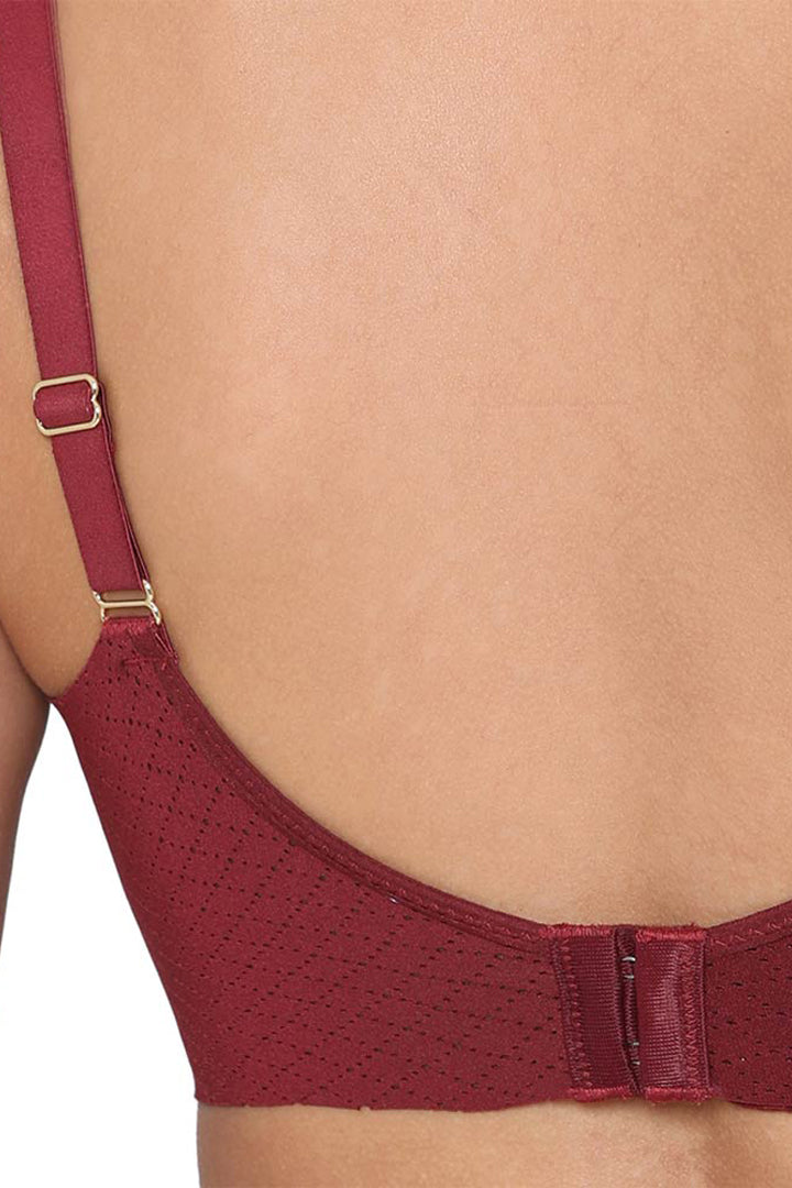 WACOAL BRA IB5448 RE Franca Padded Non-wired Full Cup Everyday Wear Full coverage T-Shirt Bra - Maroon