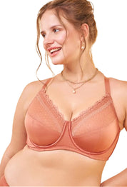 ENAMOR BRA-F126 LACE BRA NON-PADDED WIRED FULL COVERAGE