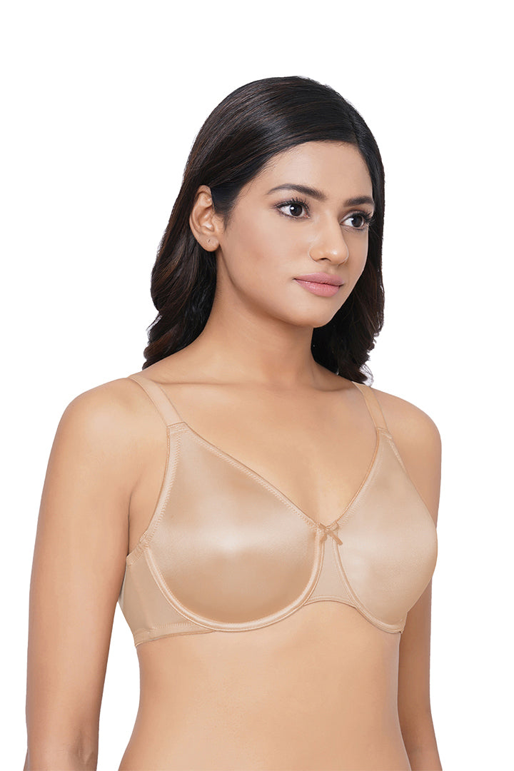 WACOAL BRA BI05D04 BE Pixie 2.0 Non Padded Wired Full Cup Everyday Wear Plus Size Full Support Minimizer Bra - Beige