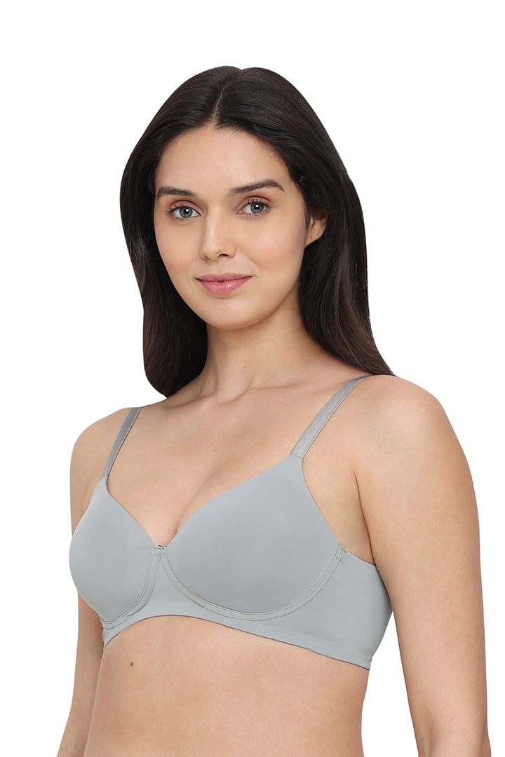 WACOAL BRA BI05H02 GG Cool Comfort Padded Non-wired 3/4th Cup Everyday Wear T-shirt Bra -Grey