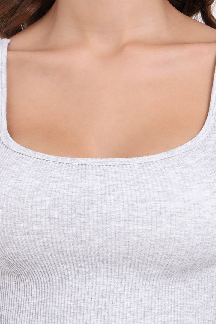 AXTZH Women’s Ribbed Bralette Crop Top X0010-LTGML-CV007