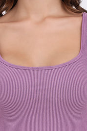 AXTZH Ribbed Bralette Crop Top BLET X0010-ORCHID-CV007