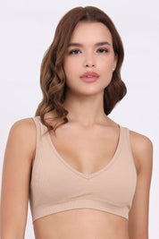 AXTZH Seamless V-Neck Bralette BLET X0031-SKIN-CV005