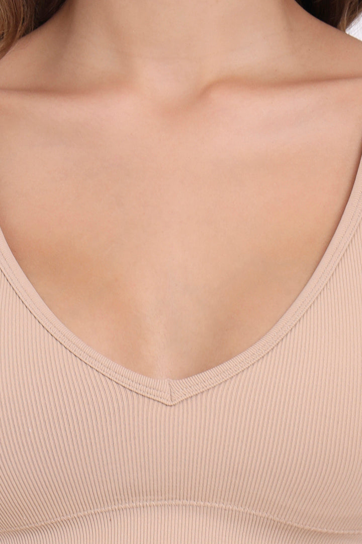 AXTZH Seamless V-Neck Bralette BLET X0031-SKIN-CV005