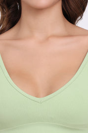 AXTZH Seamless V-Neck Bralette BLET X0031-MEADOW-CV005