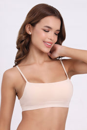 AXTZH Square Neck Bralette BLET X8695-SKIN-CV021