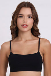 AXTZH SQUARE NECK BRALETTE BLET X8695-BLACK-CV021