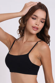 AXTZH SQUARE NECK BRALETTE BLET X8695-BLACK-CV021
