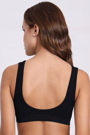 AXTZH Seamless V-Neck Bralette BLET X0031-BLACK-CV005