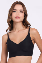 AXTZH Seamless Comfort Bralette BLET X2362-BLACK-CP013