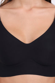 AXTZH Seamless Comfort Bralette BLET X2362-BLACK-CP013