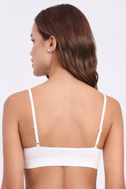 AXTZH Square Neck Bralette BLET X8695-WHITE-CV021