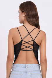 AXTZH Luxe Lace Bridal Bralette – Flirt Meets Function X2298-BLACK-CN124