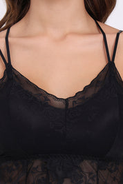 AXTZH Luxe Lace Bridal Bralette – Flirt Meets Function X2298-BLACK-CN124