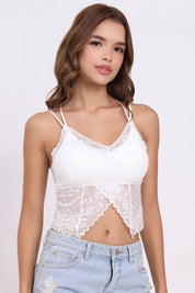 AXTZH Luxe Lace Bridal Bralette – Flirt Meets Function X2298-WHITE-CN124