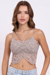 AXTZH FLORAL LACE BRIDAL BRALETTE TOP X2325-FF-CN124