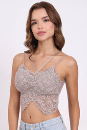 AXTZH FLORAL LACE BRIDAL BRALETTE TOP X2325-FF-CN124