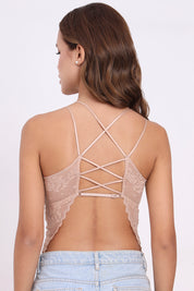 AXTZH Luxe Lace Bridal Bralette – Flirt Meets Function X2298-PEANUT-CN124