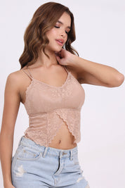 AXTZH Luxe Lace Bridal Bralette – Flirt Meets Function X2298-PEANUT-CN124