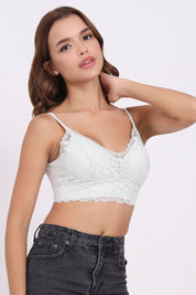 AXTZH Lace Trim Everyday Bralette BLET X1231-MINT-CN014
