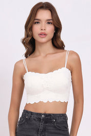 AXTZH Floral Lace Bralette BLET X2095-IVORY-CN022