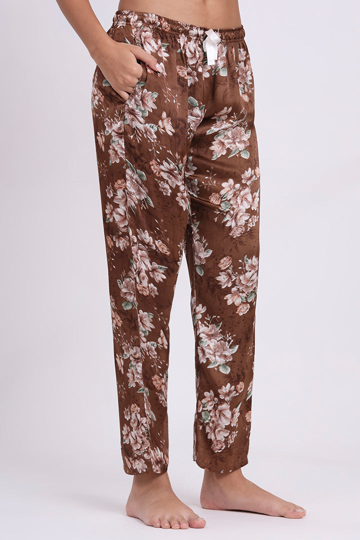 ANGELS Floral Satin Pyjama Set NIGHTWEAR AZPRINT-COFPR-C2S