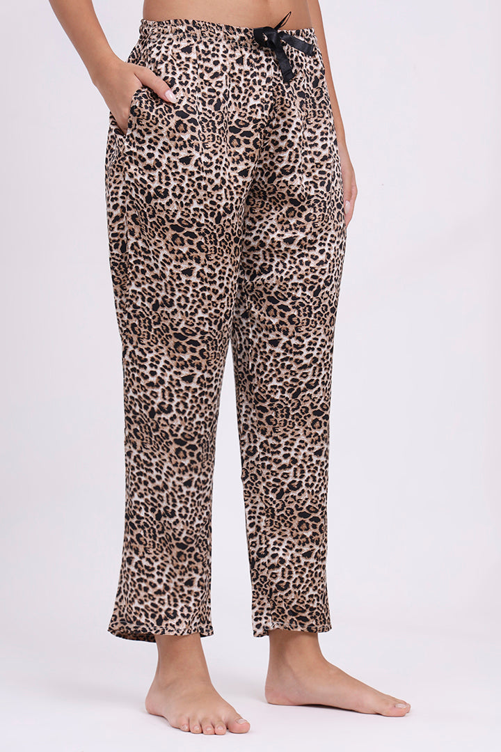 ANGELS Floral Satin Pyjama Set NIGHTWEAR AZPRINT-LEOPR-C2S