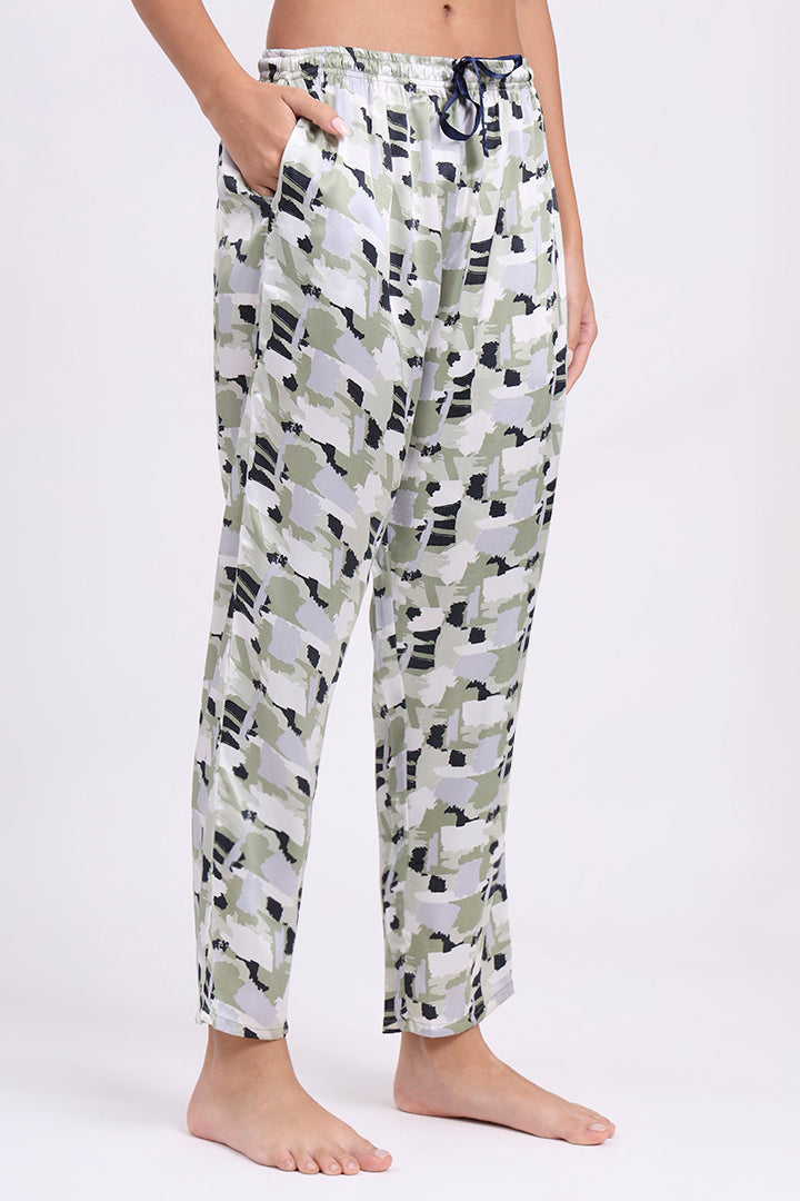 ANGELS Satin Pyjama Set NIGHTWEAR AZPRINT-OLIPR-C2S