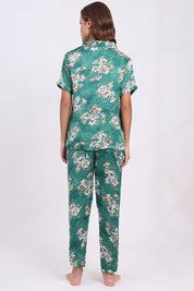 ANGELS Floral Satin Pyjama Set NIGHTWEAR AZPRINT-GREPR-C2S