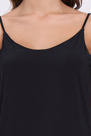 AXTZH Satin Lace Camisole X0675-BLACK-H5P