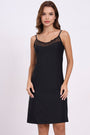 AXTZH Lace Trim Camisole Slip X0674-BLACK-H6P