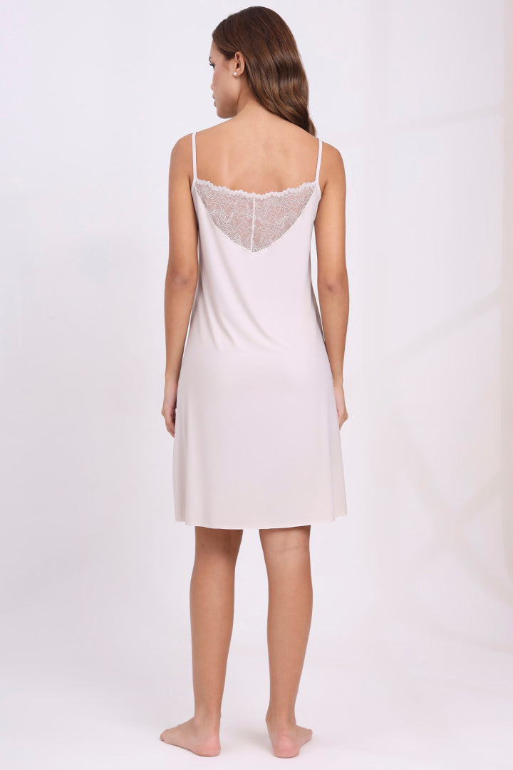 AXTZH Lace Trim Camisole Slip X0674-MOCHA-H6P