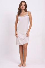 AXTZH Lace Trim Camisole Slip X0674-MOCHA-H6P