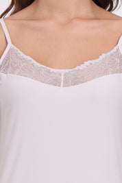 AXTZH Lace Trim Camisole Slip X0674-MOCHA-H6P