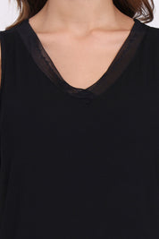 AXTZH Lace Trim Sleeveless Cami X1238-BLACK-G3MO