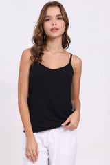 AXTZH Soft V-Neck Cami X9062-BLACK-H2MO