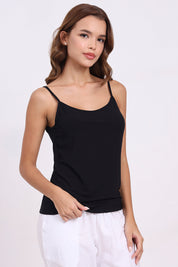 AXTZH Soft V-Neck Cami X9062-BLACK-H2MO