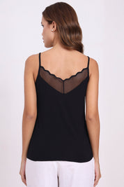 AXTZH Soft V-Neck Cami X9062-BLACK-H2MO