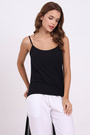 AXTZH Soft V-Neck Cami X9062-BLACK-H2MO