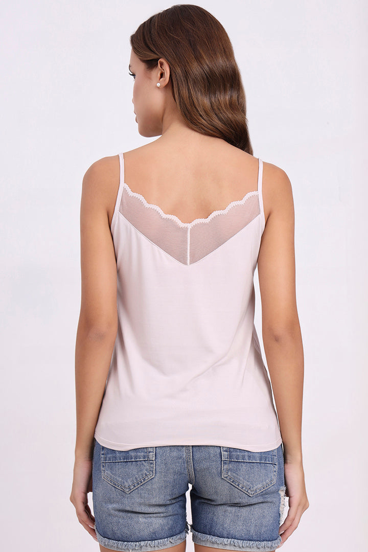 AXTZH Soft V-Neck Cami X9062-MOCHA-H2MO