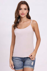 AXTZH Soft V-Neck Cami X9062-MOCHA-H2MO