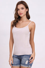 AXTZH Soft V-Neck Cami X9062-MOCHA-H2MO