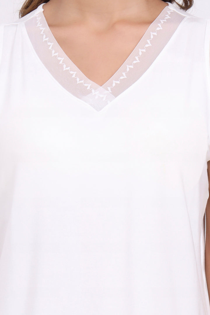 AXTZH Lace Trim Sleeveless Cami X1238-WHITE-G3MO