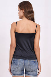 AXTZH Silky V-Neck Camisole X3306-BLACK-H1S