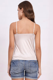 AXTZH Silky V-Neck Camisole X3306-MOCHA-H1S