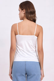 AXTZH Silky V-Neck Camisole X3306-WHITE-H1S