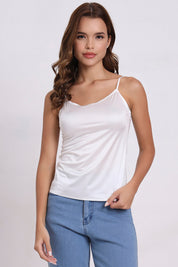 AXTZH Silky V-Neck Camisole X3306-WHITE-H1S