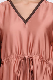 ANGELS Drawstring Waist Satin NIGHTWEAR AG0710-TERRACOTTA-F8S